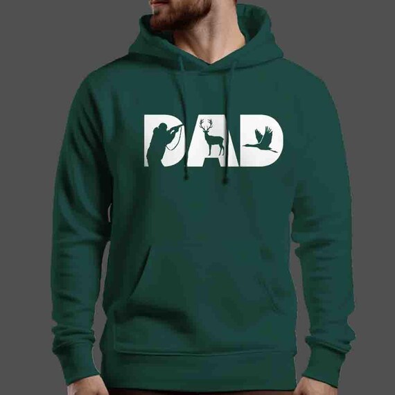 Men's Hunting Dad Hoodie Father's Day Gift Hunter Pullover Sweatshirt Hunting Gift Daddy Hunt Hooded Dad Goose Buck Deer Hoody