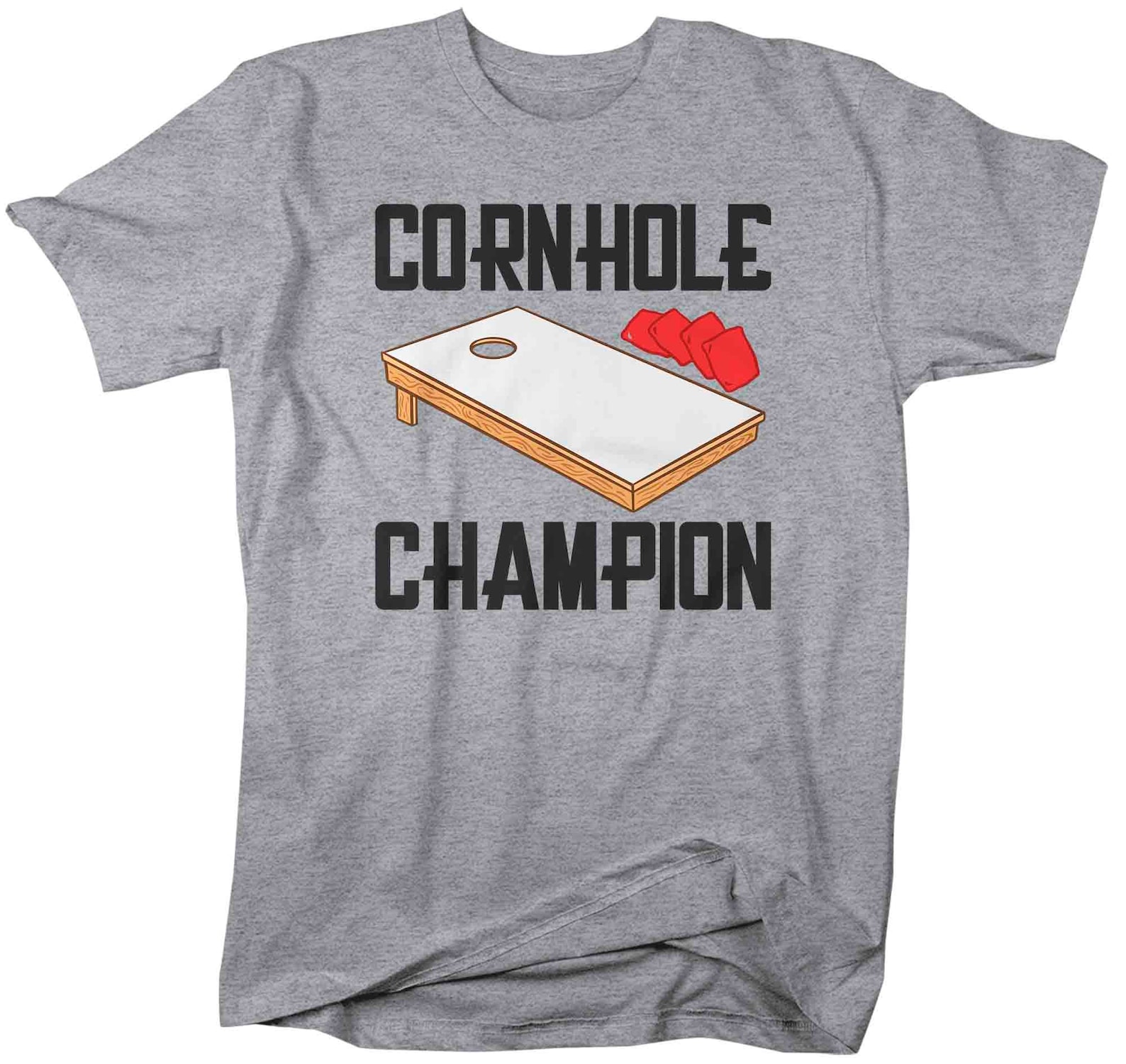 Men's Cornhole T Shirt Cornhole Champion Shirt Corn Hole Etsy