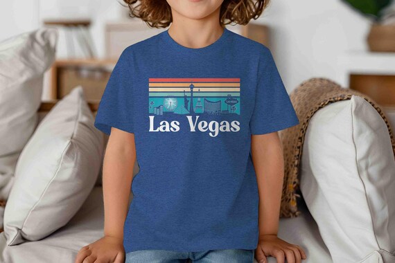 Kids  Las Vegas Shirt Nevada Shirt Skyline Sign Paris Casino City T Shirt Gift Travel Tour Gift Tourist Unisex Graphic Tee Sky State City