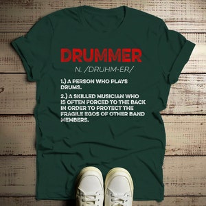 Men's Funny Drummer Shirt Drummer Definition Tshirt Drummer Gift Idea ...