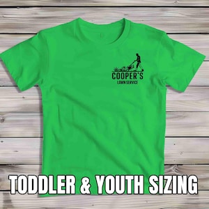 Kids Unisex Personalized Mowing TShirt Custom Lawn Mower Pocket Tee Landscaper Boys Boy&#39;s Mower T-Shirt Service Custom Name Youth Shirts