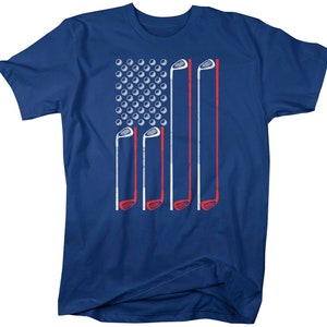 Men's Golf Flag T Shirt Patriotic Golf Shirt American Flag Shirt Golf ...