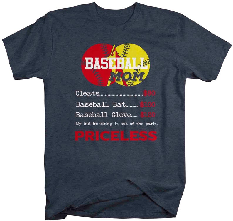 Men's Funny Baseball Mom Shirt Priceless T Shirt T Ball Etsy