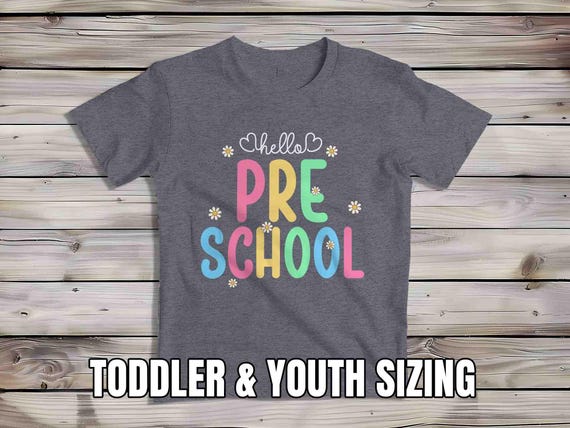 Kids Cute Preschool Grade Shirt Back To School TShirt Daisies Flower Daisy T-Shirt Hello Pre T Shirt Boho Children's School Youth Gift