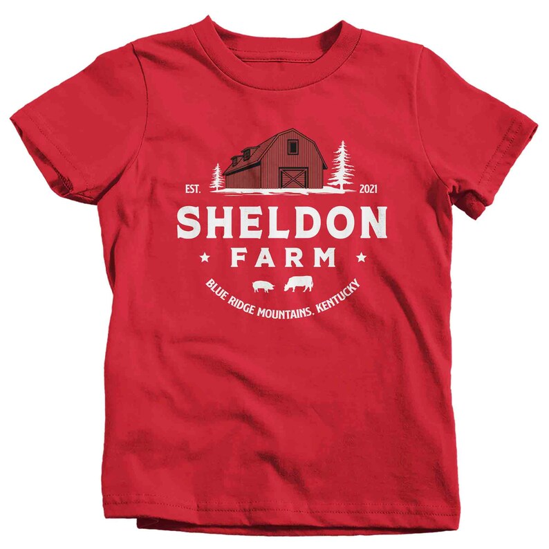 Kids Personalized Farm Shirt Barn Farmer T Shirt Gift For Farming Beef Dairy Cow Sow Pig Vintage Farm TShirt Youth Soft Graphic Tee image 9