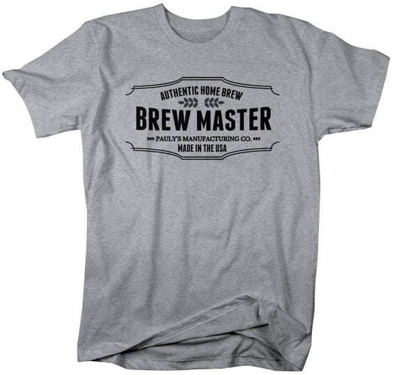 Personalized Brewmaster T-Shirt Premium Home Brewed Beer Shirts Brewing Tee Brew Master