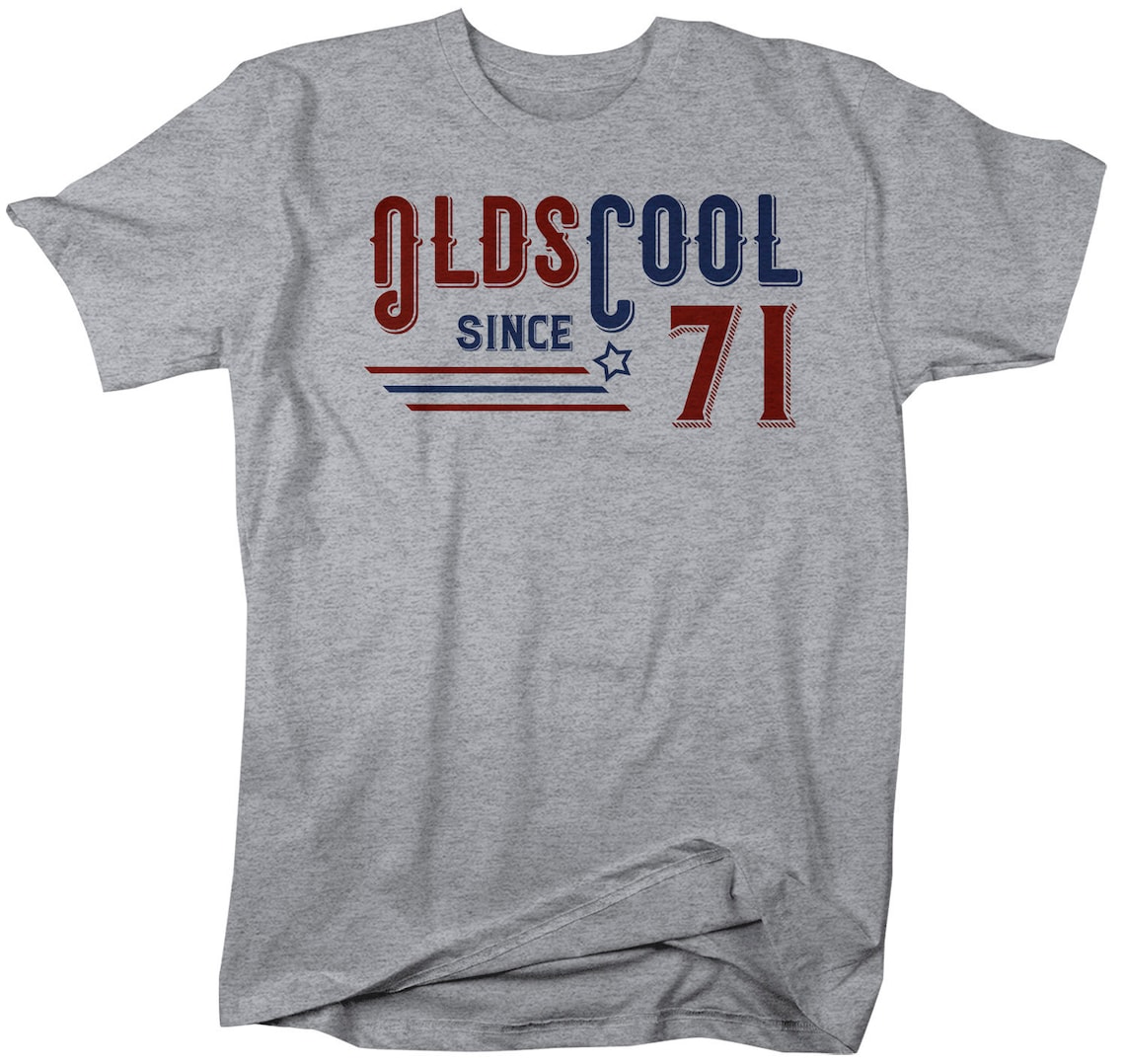 Men's Vintage T Shirt 1971 Birthday Shirt Olds Cool 50th Etsy