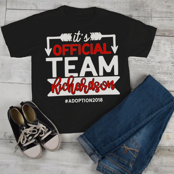 Kids Personalized Adoption T Shirt Matching Custom Family Shirts Adopt Adopting Tee