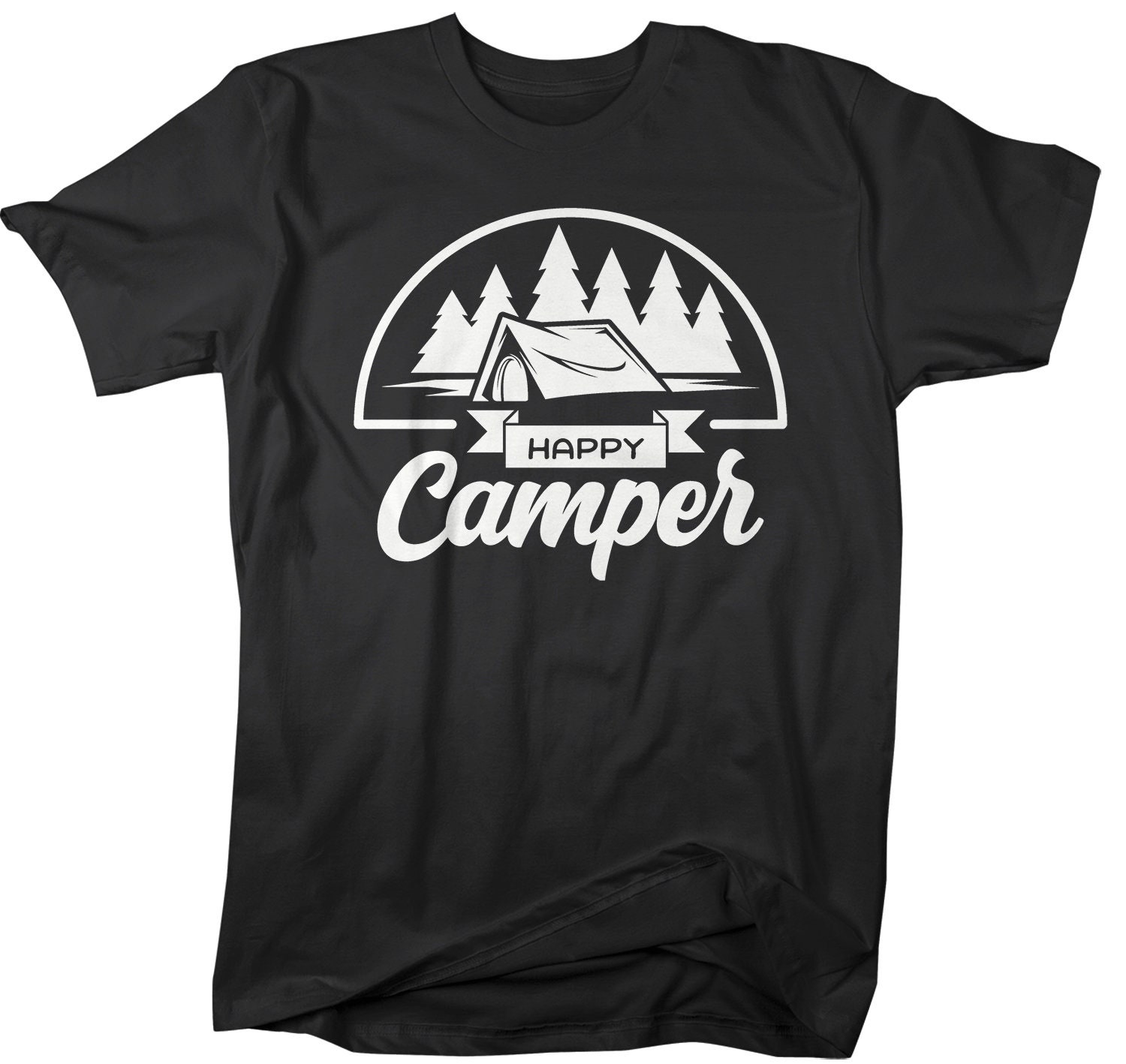 Men's Happy Camper T Shirt Tent Shirts Camping Tee Nature | Etsy