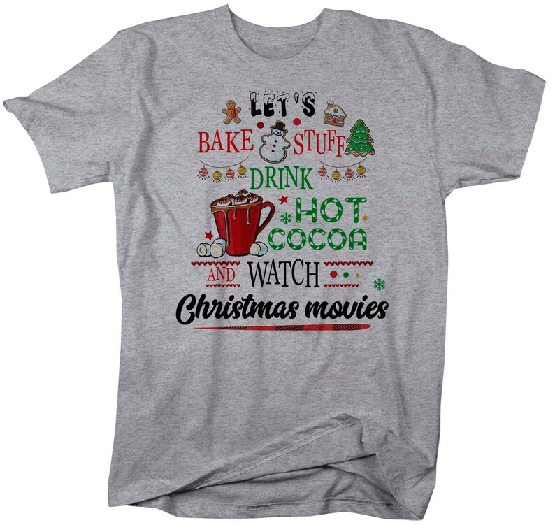 Men's Funny Christmas Movies T Shirt Bake Stuff Christmas Etsy