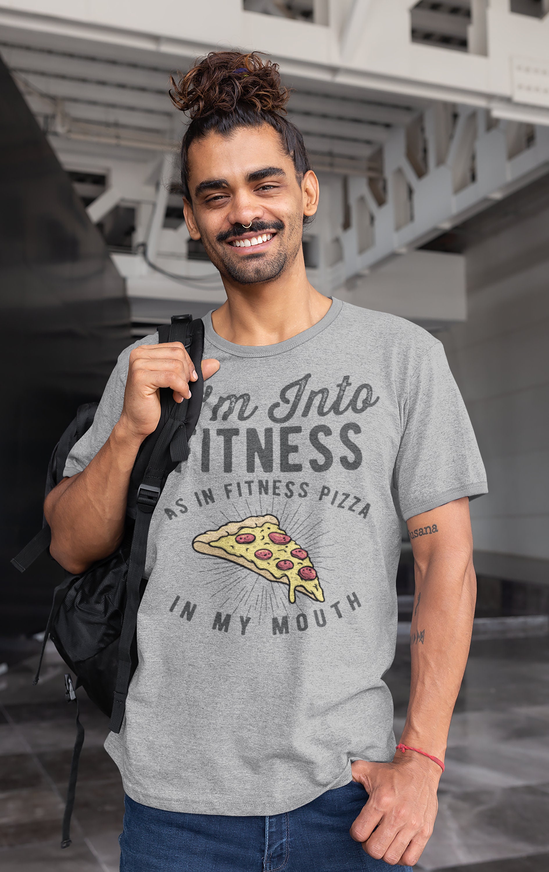 I Workout So I can Eat Pizza, workouts routines, gifts for gym lovers,  unique birthday gifts idea for men, funny quotes with pizza Sticker for  Sale by Whmode