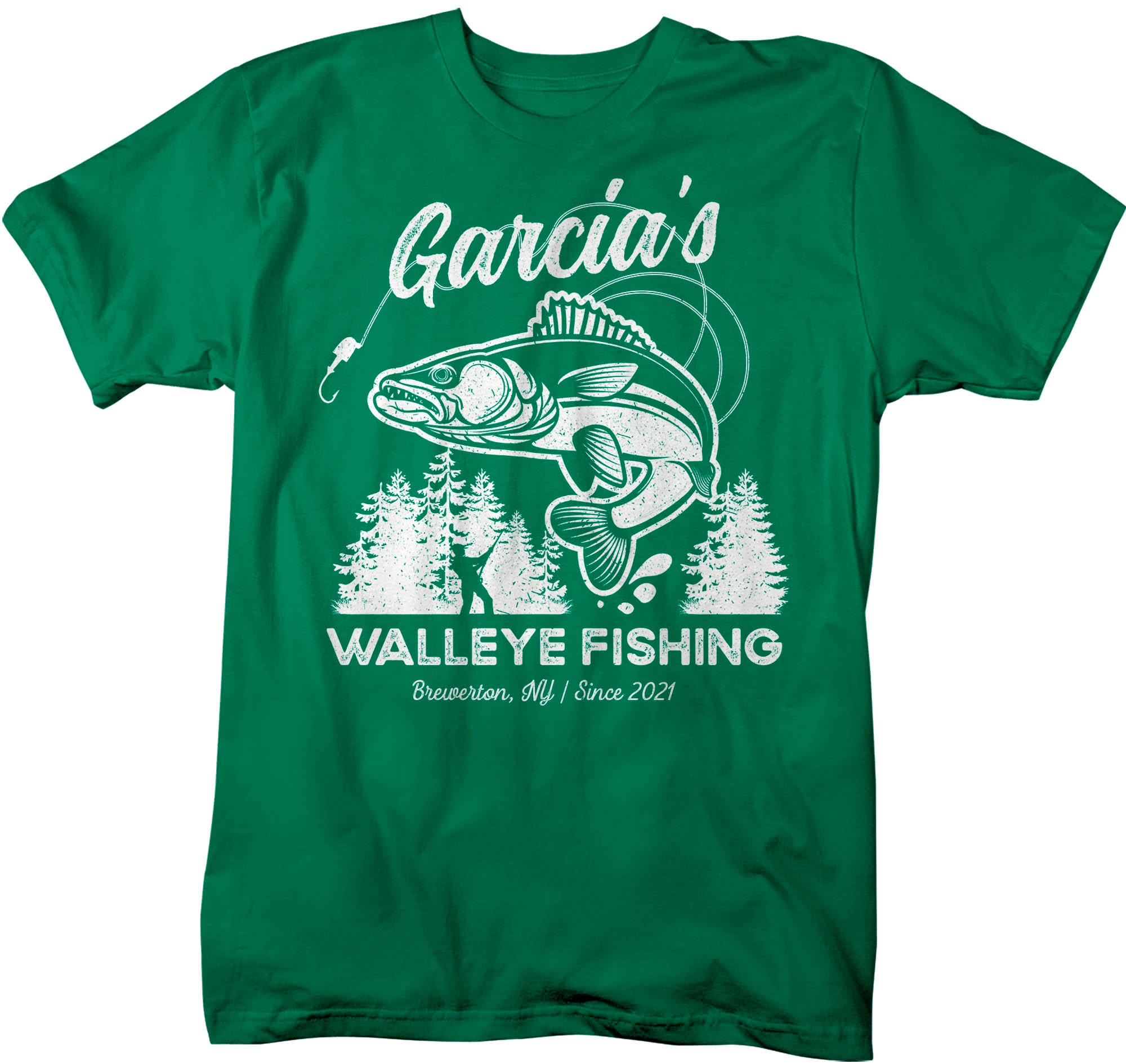 Personalized Fishing T-shirt Fisherman Trip Walleye Fishing Shirt