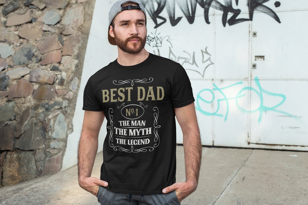 Men's Best Dad Shirt Vintage Tee Classic Whiskey Man Myth Shirt Father ...