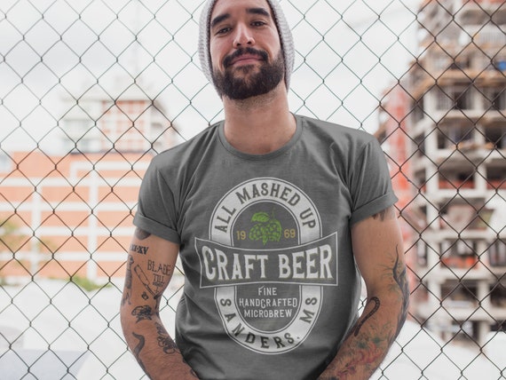 Men's Personalized Craft Beer Shirt Brewery T Shirt Beer Tee Custom Beer Gift Microbrew Brewing TShirt Gift Unisex Soft Graphic Tee