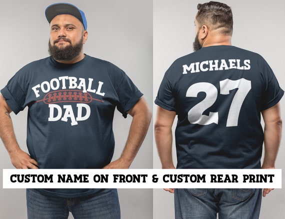 Men's Personalized Football T Shirt Custom Football Dad Shirt Personalized Football Grandpa Uncle Custom Shirts