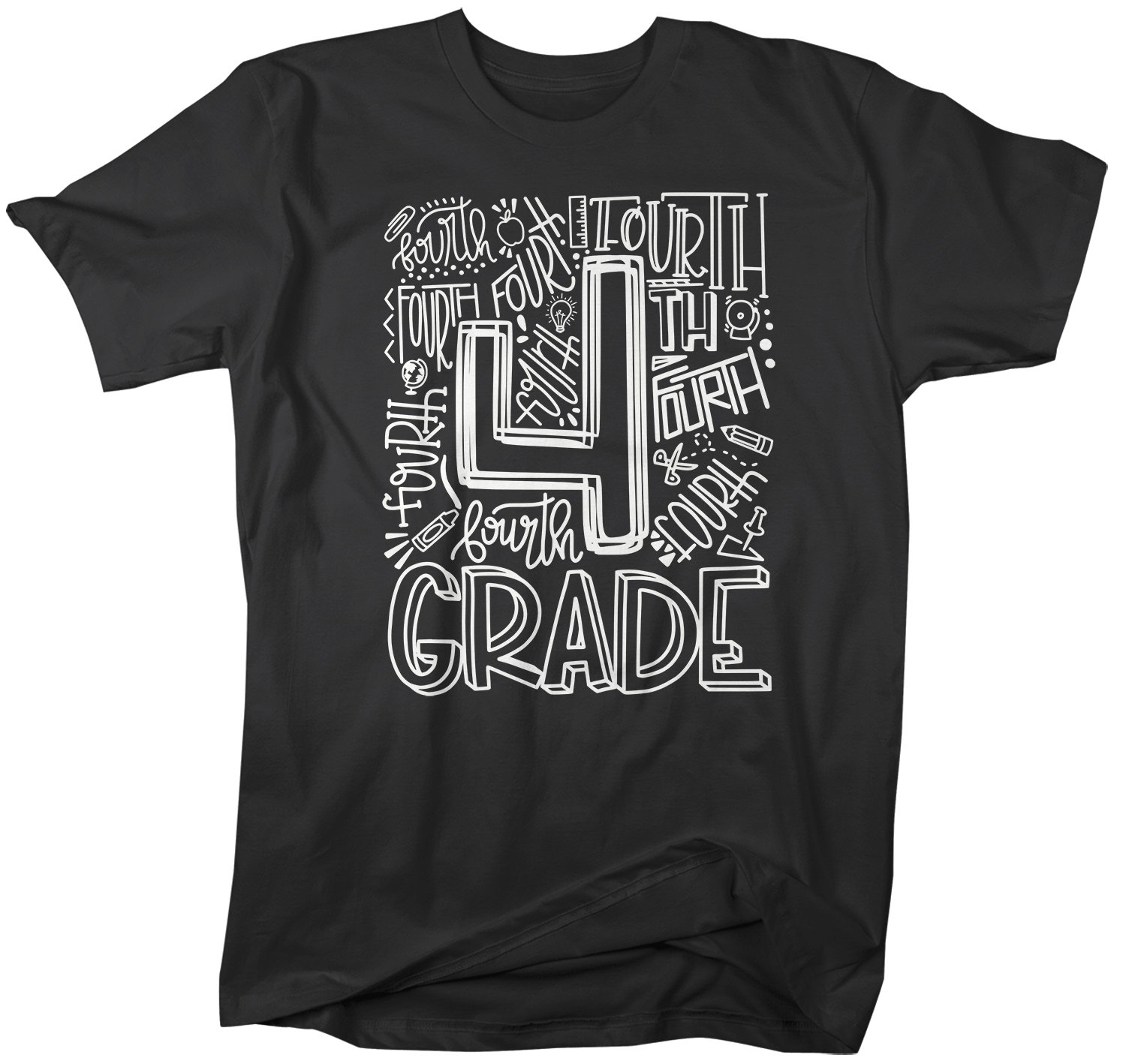Men's Fourth Grade Teacher T Shirt 4th Grade Typography T | Etsy