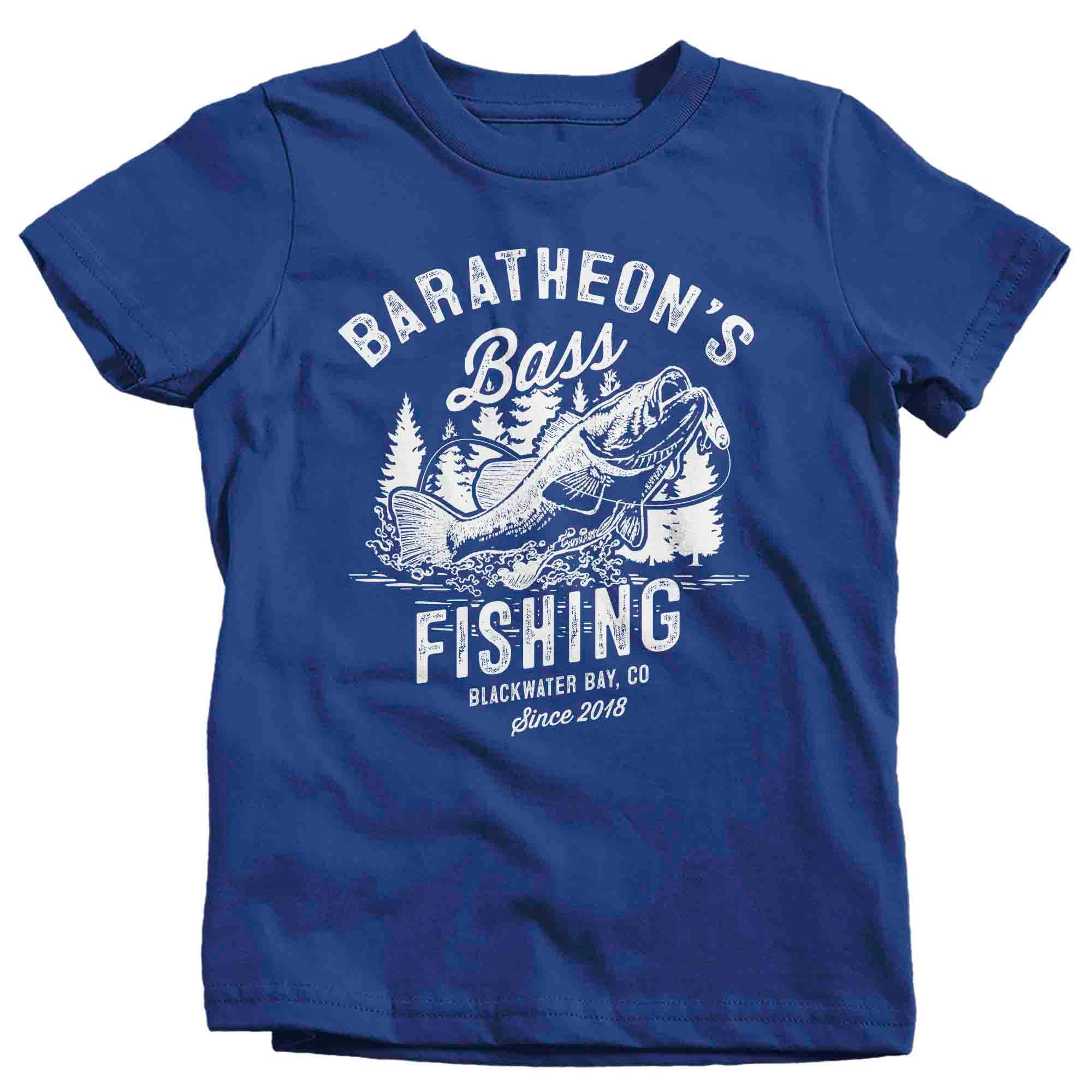 Kids Fishing T-Shirt Fisherman Bass Fishing Tee Shirt Custom Personalized Tournament Fish Trip Vacation Gift unisex Boy's Girl's