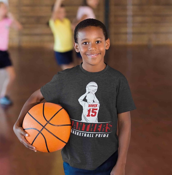 Kids Personalized Basketball T Shirt Custom Basketball Shirt Personalized Basketball Brother Sister Boy's Custom Youth Shirts Gift Idea