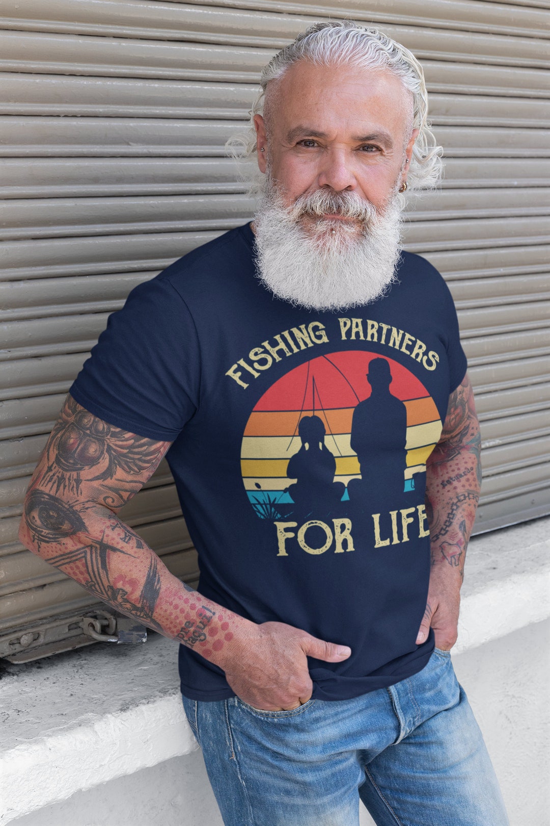 Men's Fishing T Shirts Matching Father Daughter Fishing Partners