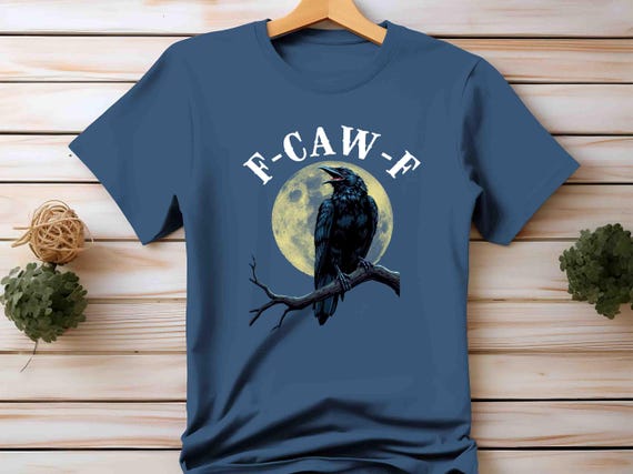 Unisex Witch Shirt Funny Halloween T Shirt F Caw F Crow Raven Tee Costume Witches Moon Tshirt F Off Inappropriate Tshirt Shirt Gift Woman
