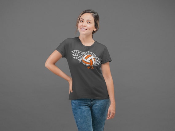 Women's Personalized Volleyball T Shirt Custom Volley Net Shirt Personalized Volleyball Mom Custom Ladies Shirts Gift Idea