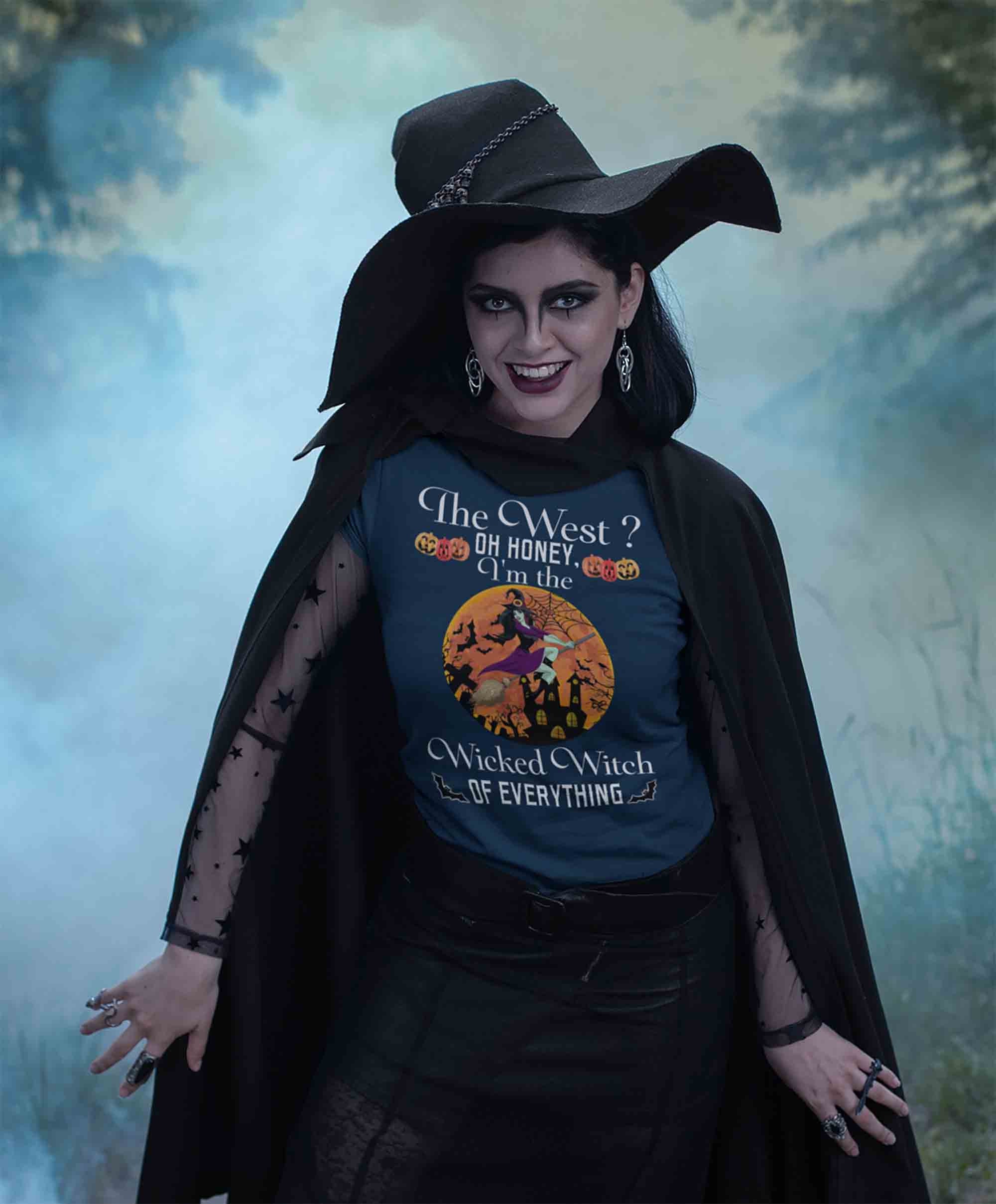 Women's Funny Halloween T Shirt Witch 