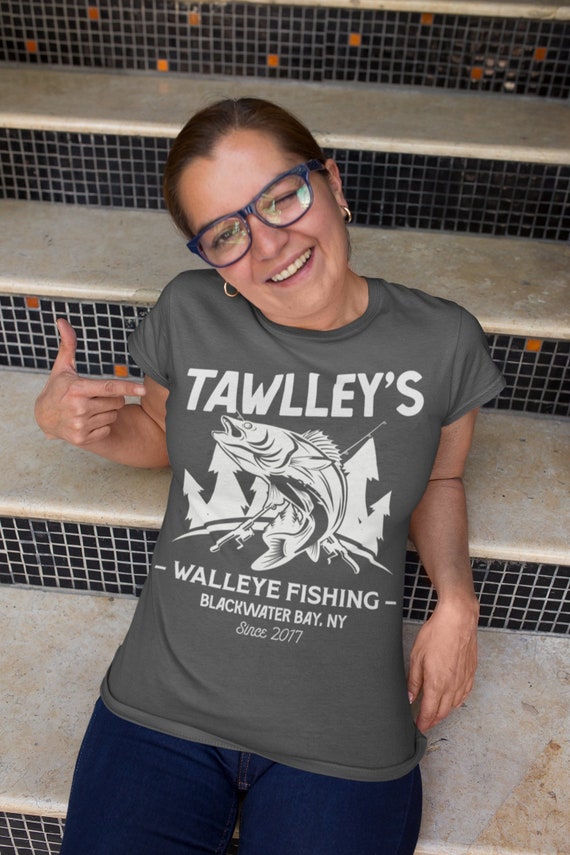 Women's Personalized Fishing T-Shirt Fisherman Trip Walleye Fishing Shirt Expedition Tee Shirt Men's Gift Custom Shirts