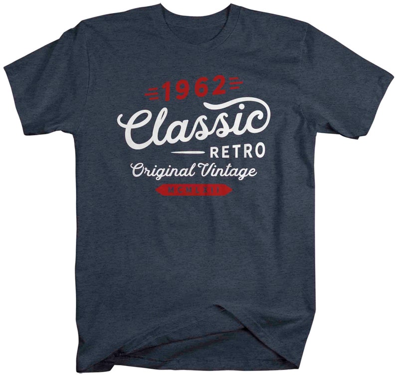 Men's Classic Retro Original Vintage T Shirt 1962 Birthday - Etsy