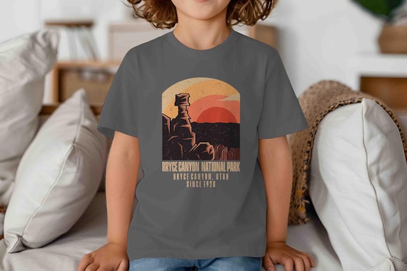 Kids Bryce Canyon Shirt National Park Shirt Rock Canyon Hiker T Shirt Gift Idea Him Travel Tour Tourist Unisex Graphic Tee Grunge 1920