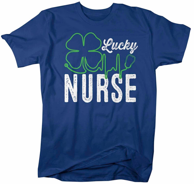 Men's St. Patrick's Day T Shirt Lucky Nurse Shamrock - Etsy