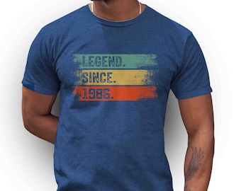 Men's Legend Since 1986 40th Birthday T-Shirt Grunge Shirt 40 Shirts Tee Man Unisex