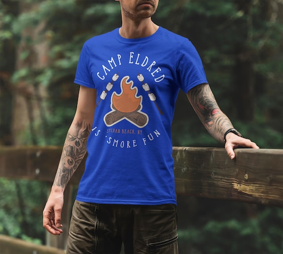 Men's Personalized Camp T Shirt Camp Shirt S'more Fun Shirt More Fun Custom Camp Shirt Fire Marshmallows Cute Shirt