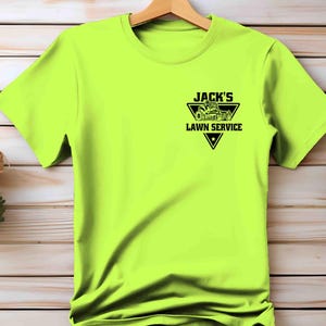 Men&#39;s Custom Lawn Care Shirt Personalized Lawn Mowing Pocket Tee Landscaper TShirt Lawn Mower T-Shirt Mows Lawns Custom Name Shirts Unisex