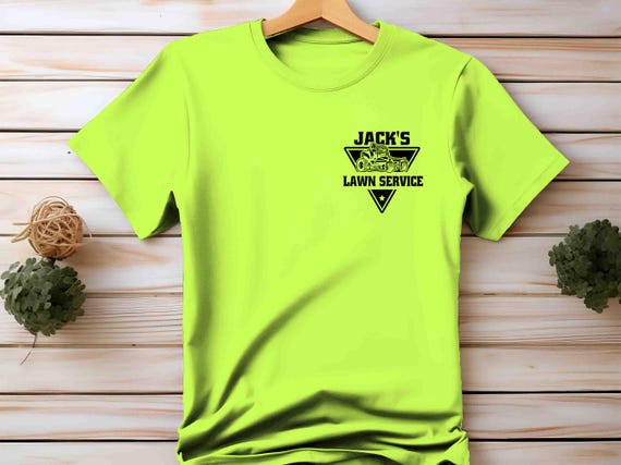 Men's Custom Lawn Care Shirt Personalized Lawn Mowing Pocket Tee Landscaper TShirt Lawn Mower T-Shirt Mows Lawns Custom Name Shirts Unisex