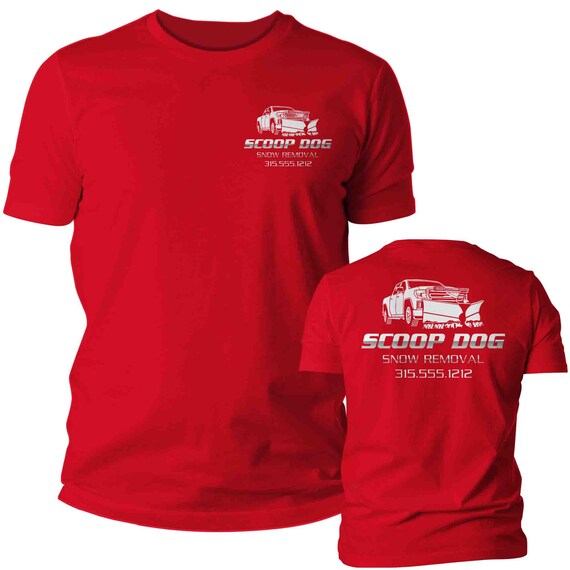 Men's Custom Snow Plowing Shirt Personalized Truck Plow Company Property Removal Tee Logo Truck Shirt T-Shirt Name Business Unisex