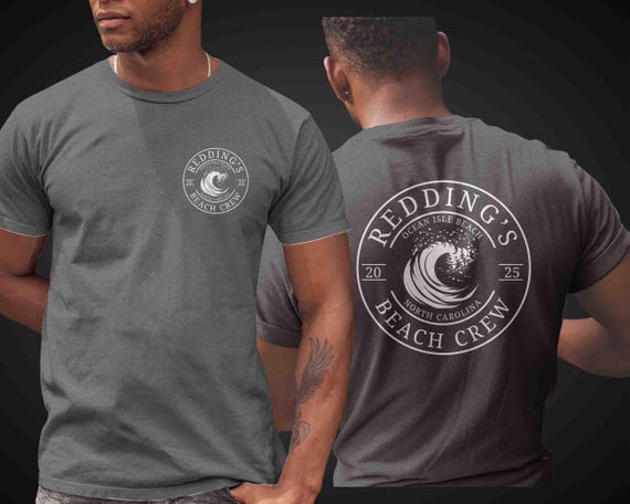 Men's Personalized Beach Gift Custom Shirts Vacation Ocean Crew Matching Wave Water T Shirts Boater TShirt Group Tees Unisex Gift Idea