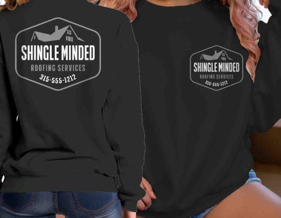 Men's Custom Construction Sweatshirt Personalized Roofer Roofing Builder House Remodeling Crewneck Pullover Contractor Logo Business Unisex