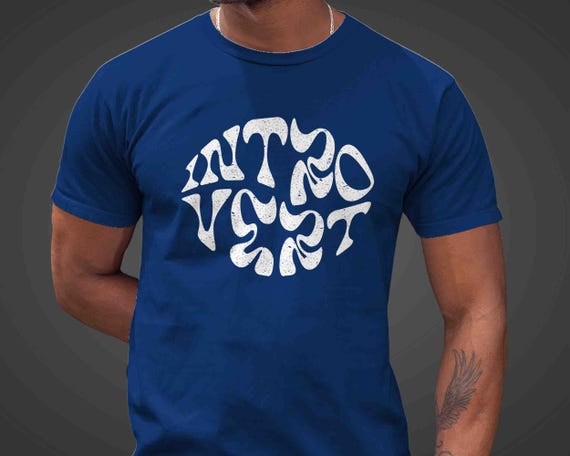 Men's Autism Shirt Introvert T Shirt Gift Idea TShirt Typography Tism Introverted Tee Alone Divergent Neurodivergent Unisex Man Woman Tee