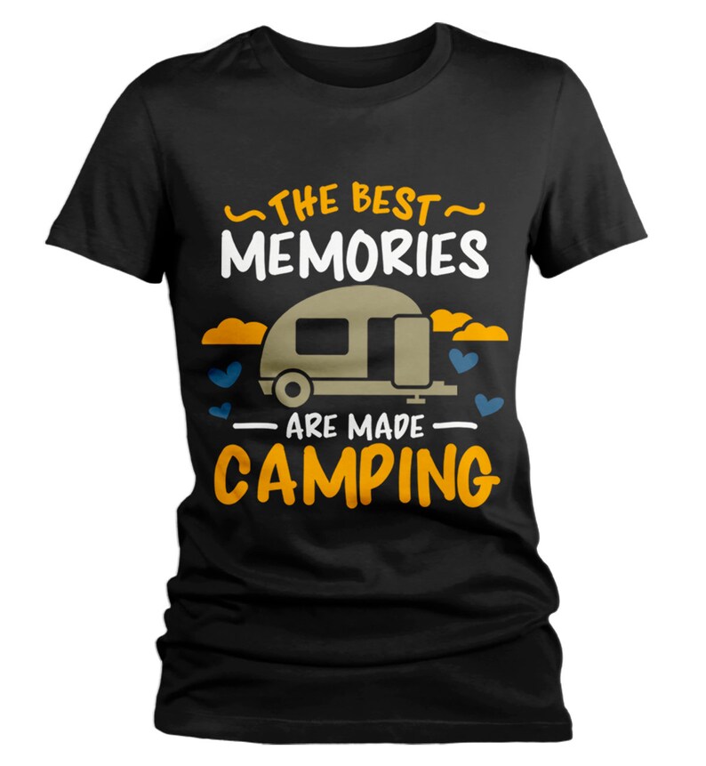 Women's Camping T Shirt Best Memories Made Shirts Camper Etsy
