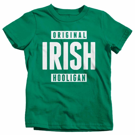 Shirts By Sarah Shirts By Sarah Boy's Funny St. Patrick's Day T-Shirt Original Irish Hooligan Shirts