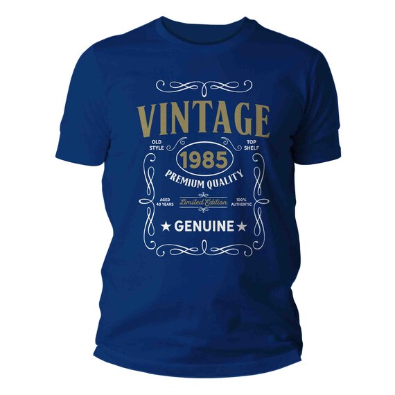 Men's Vintage 1985 40th Birthday T-Shirt Classic Forty Shirt Gift Idea 40th Birthday Shirts Vintage Tee Vintage Shirt Man Unisex