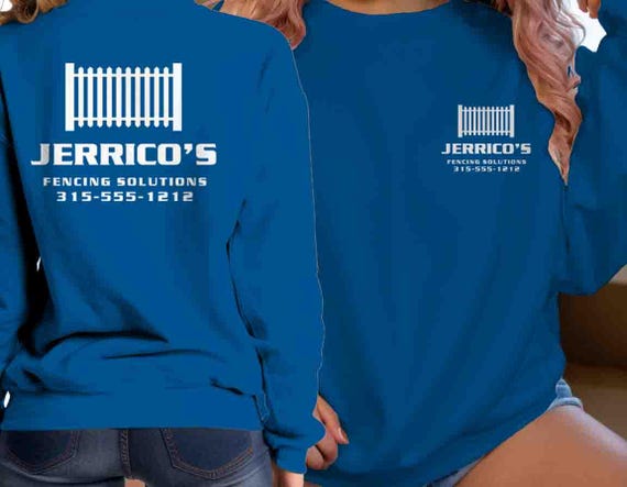 Men's Custom Fencing Sweatshirt Personalized Company Fence Vinyl Wood Fencer Fences Installation Contractor Crewneck Logo Business Unisex