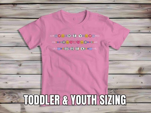 Kids Pre-K Shirt Friendship Bracelet TShirt Cute Girl's T-Shirt Flowers Preschooler T Shirt Cute Girl's Prek Pre K Children's Youth Gift