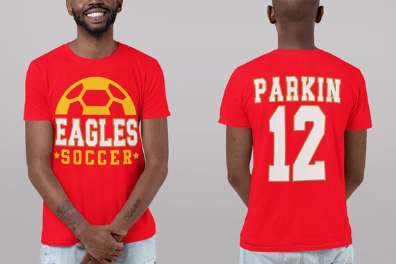 Men's Personalized Soccer T Shirt Custom Soccer Dad Shirt Personalized Soccer Mom Tee Rear Printed Custom Shirts Unisex Man