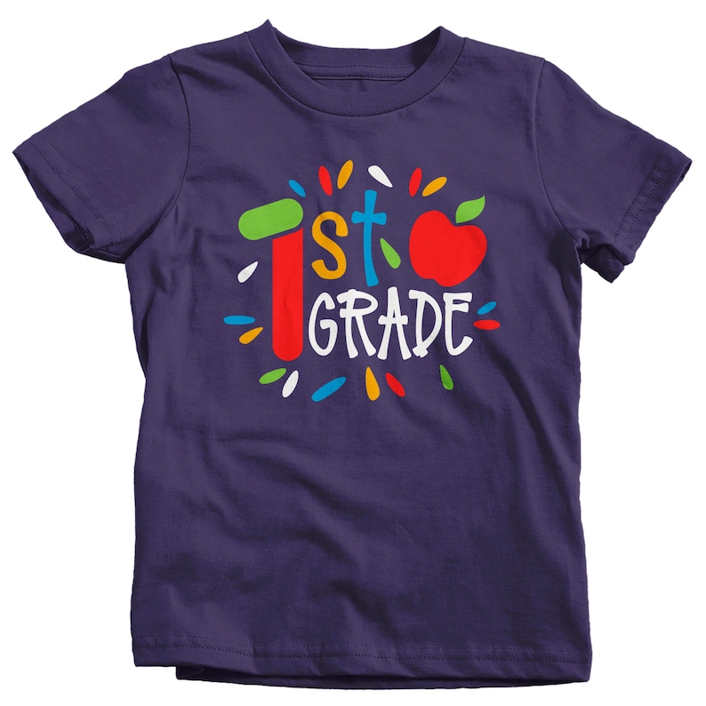 Kids Cute 1st Grade T Shirt Cute First Shirt Boy's | Etsy