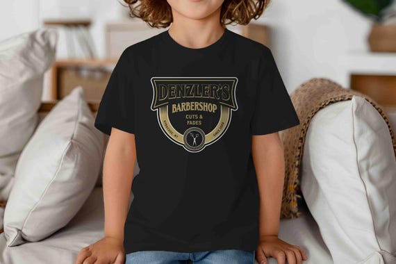 Kids Custom Barbershop Shirt Personalized Barber Company Hair Stylist Cut Shave Fades Vintage T Shirts Logo Business TShirt Unisex Children
