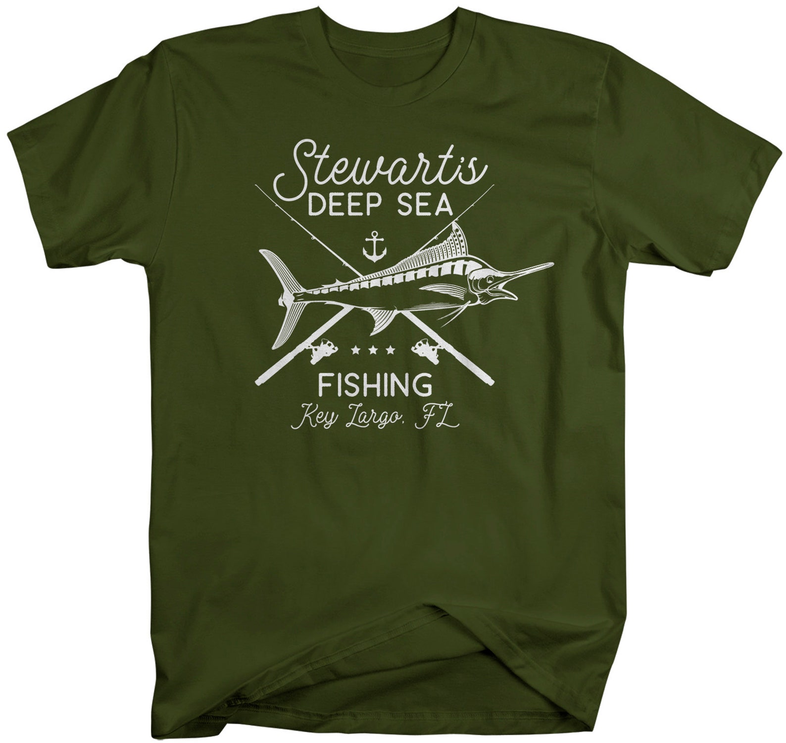 Men's Personalized Fishing T Shirt Deep Sea Fishing Shirts Etsy