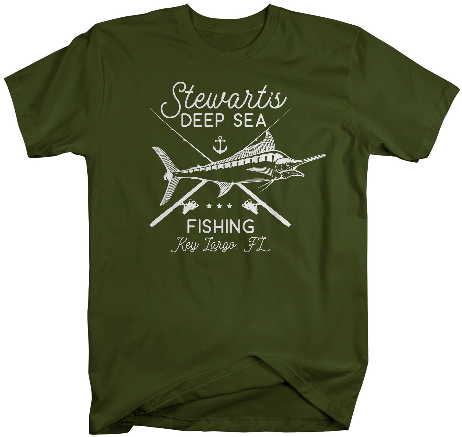 Men's Personalized Fishing T Shirt Deep Sea Fishing Shirts Custom