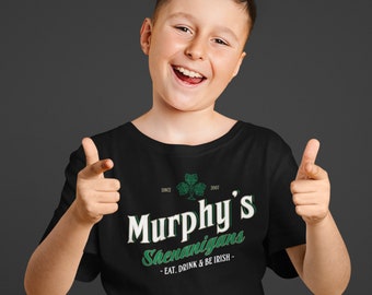 Kids Personalized Irish Family Shirt St. Patrick's Day TShirt Ireland Custom Reunion 3 Celtic Leaf Clover Customizable Youth Unisex