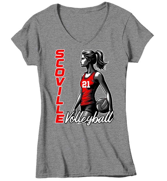 Women's Personalized Volleyball T Shirt Custom Volleyball Dad Female Volley Mom Team TShirt Player Illustration Ladies Shirts Gift Idea